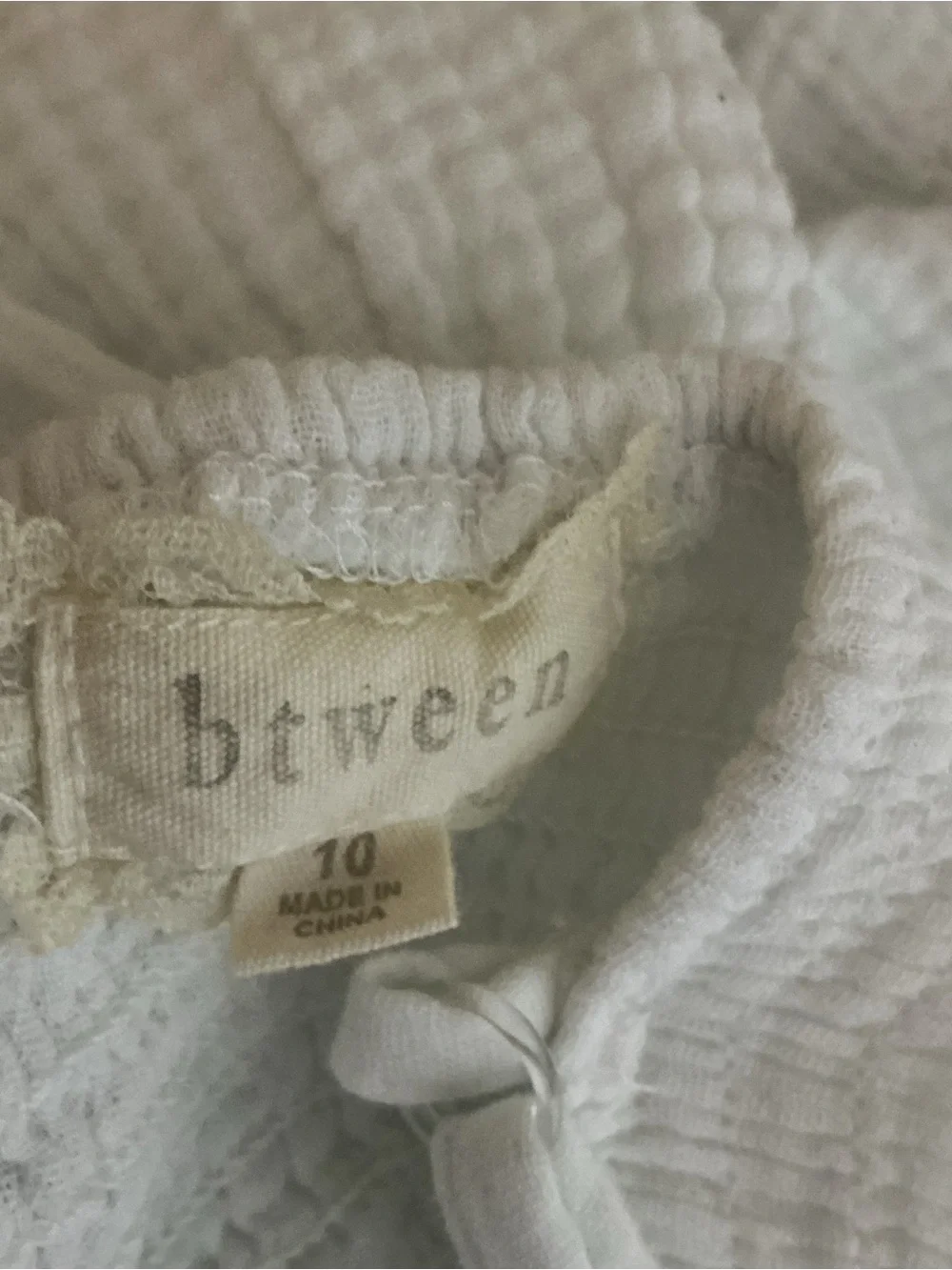 btween White Tiered Button-Front Sundress